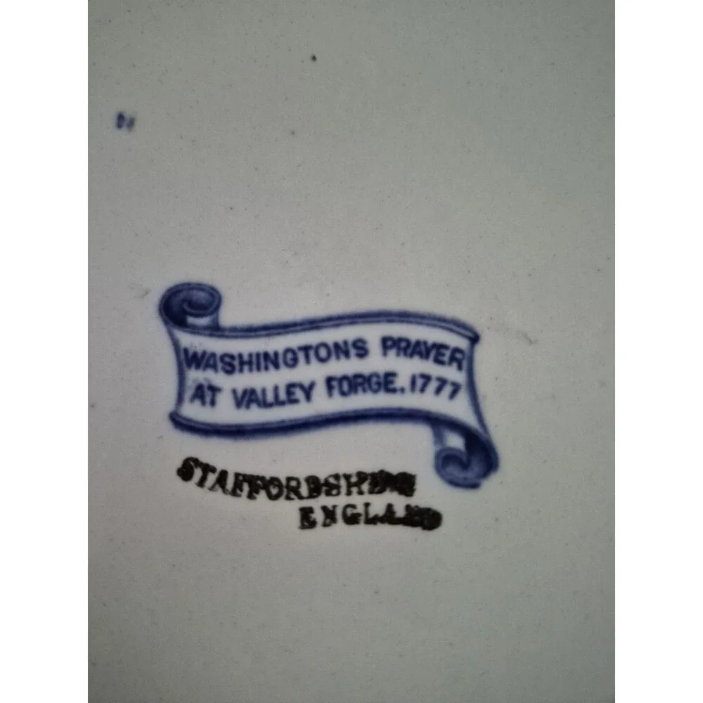 Staffordshire England Plate Washington's Prayer At Valley Forge 10